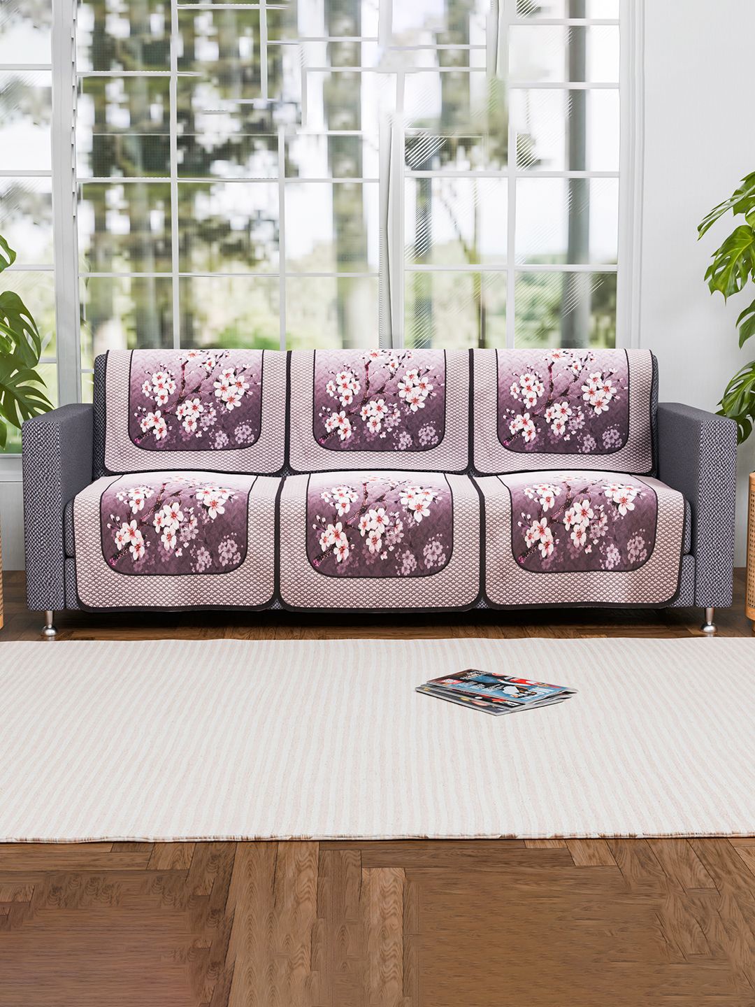Kuber Industries Purple & White 6 Pieces Self Design Cotton 3 Seater Sofa Covers
Kuber Industries Purple & White 6 Pieces Self Design Cotton 3 Seater Sofa Covers