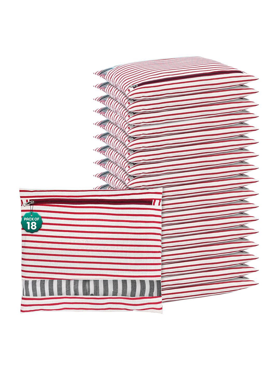 Kuber Industries Maroon & White 18 Pieces Striped Mesh Cotton Clothes Storage Organizers
Kuber Industries Maroon & White 18 Pieces Striped Mesh Cotton Clothes Storage Organizers