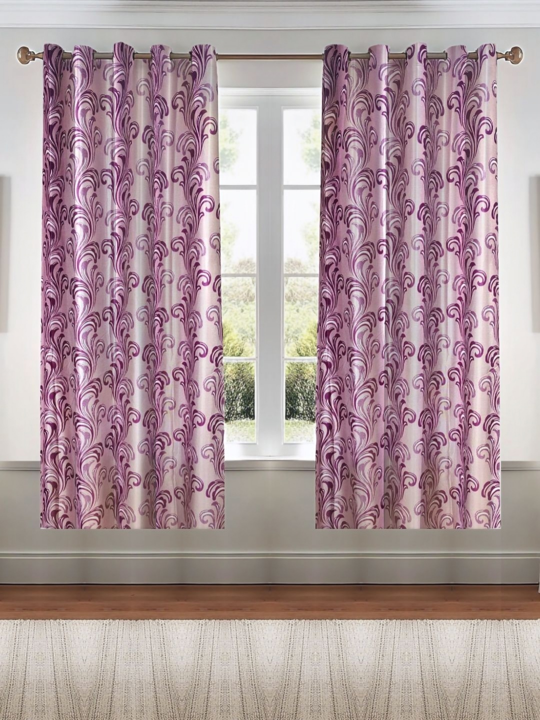 Kanodia Poly Fab Burgundy & Purple Set of 2 Ethnic Motifs Room Darkening Window Curtain
Kanodia Poly Fab Burgundy & Purple Set of 2 Ethnic Motifs Room Darkening Window Curtain