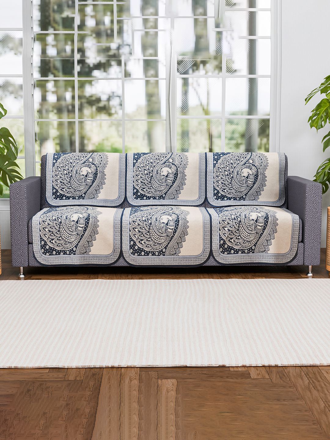 Kuber Industries Blue & Cream-Coloured 6 Pieces Self Design Cotton 3 Seater Sofa Covers
Kuber Industries Blue & Cream-Coloured 6 Pieces Self Design Cotton 3 Seater Sofa Covers