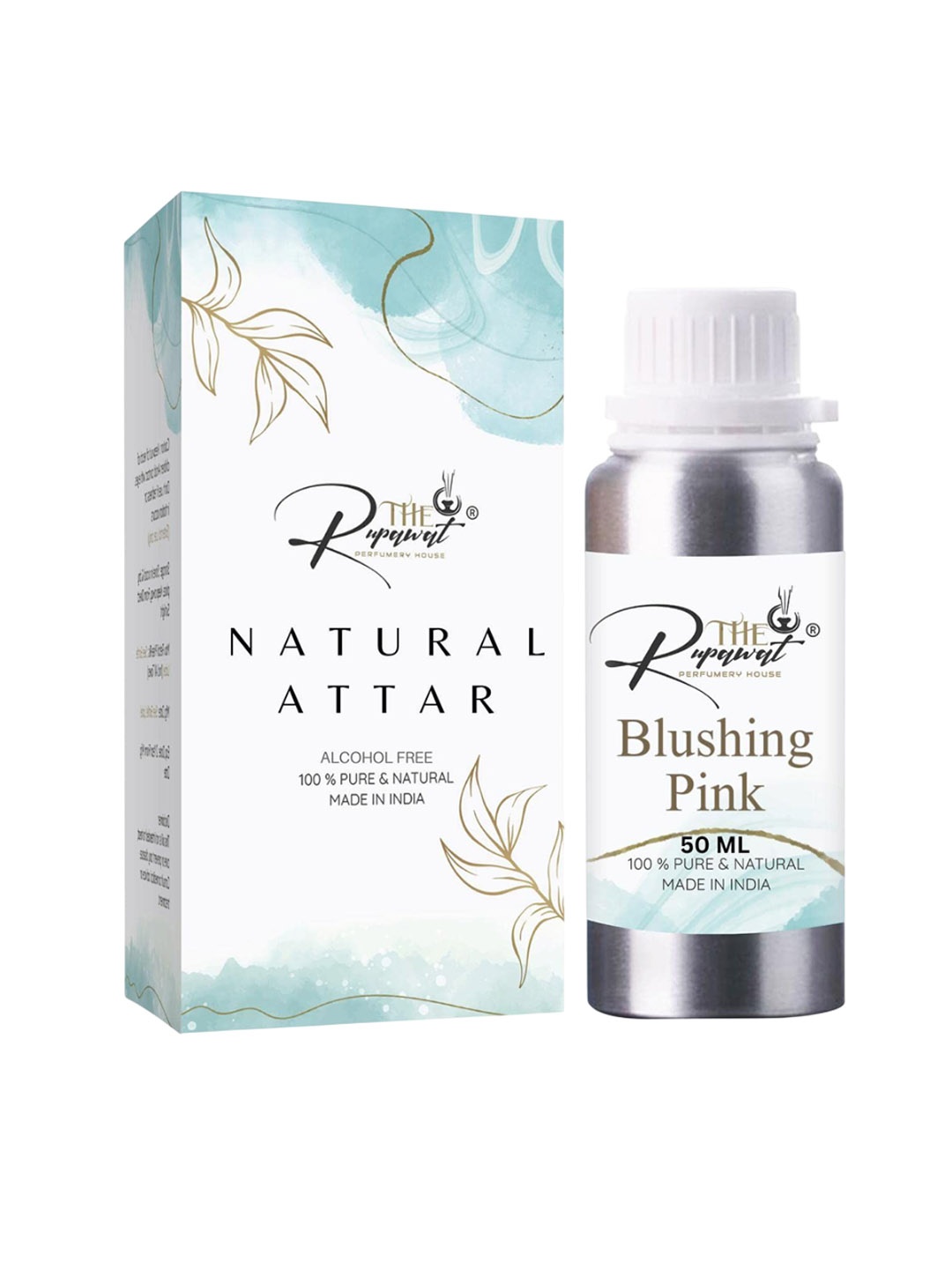 THE RUPAWAT Perfumery House Blushing Pink Natural & Alcohol-Free Attar - 50 ml, Transparent
THE RUPAWAT Perfumery House Blushing Pink Natural & Alcohol-Free Attar - 50 ml, Transparent