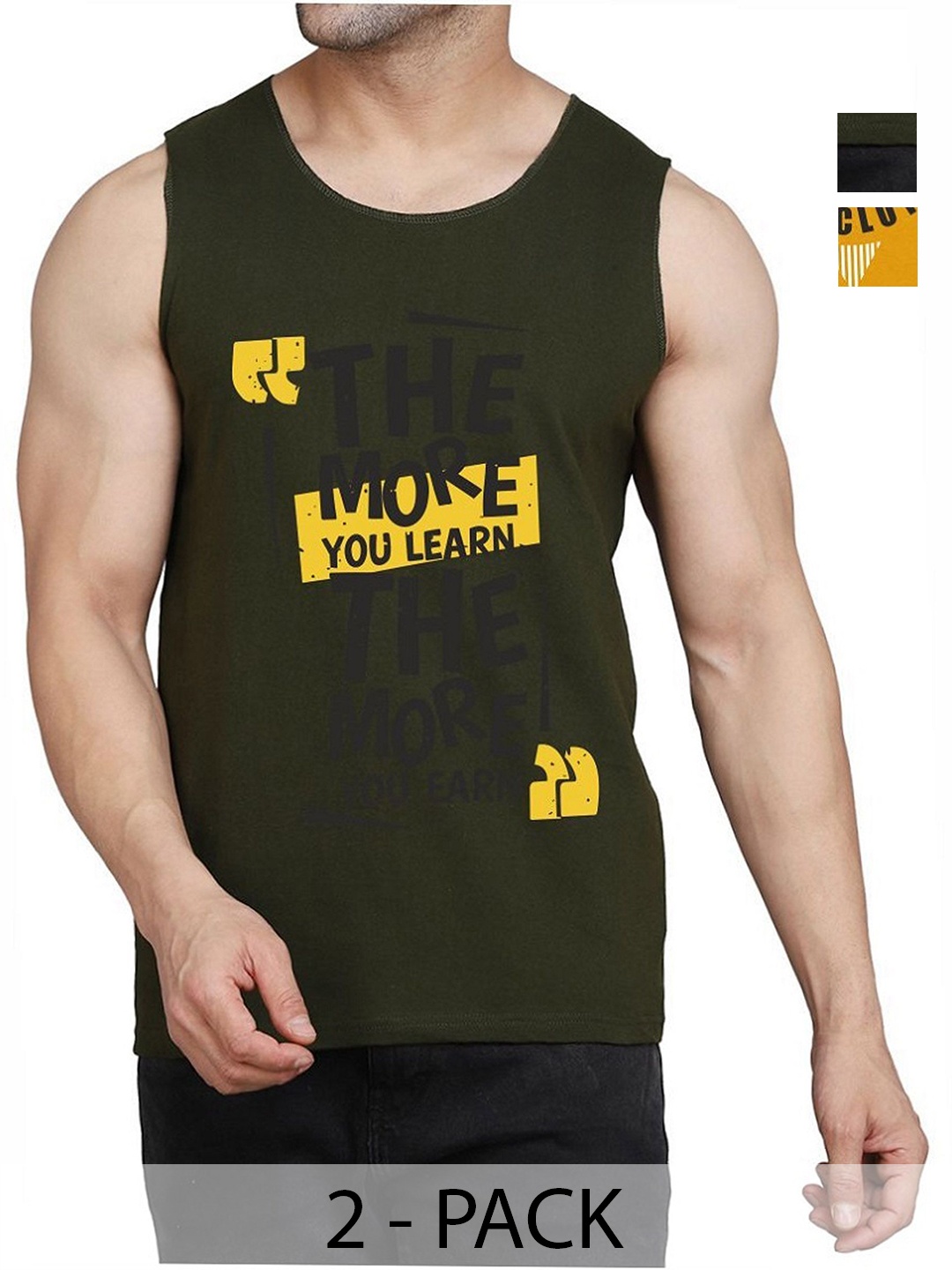 WOOSTRO Men Pack Of 2 Typography Printed Round Neck Cotton Slim Fit T-shirts, Mustard
WOOSTRO Men Pack Of 2 Typography Printed Round Neck Cotton Slim Fit T-shirts, Mustard