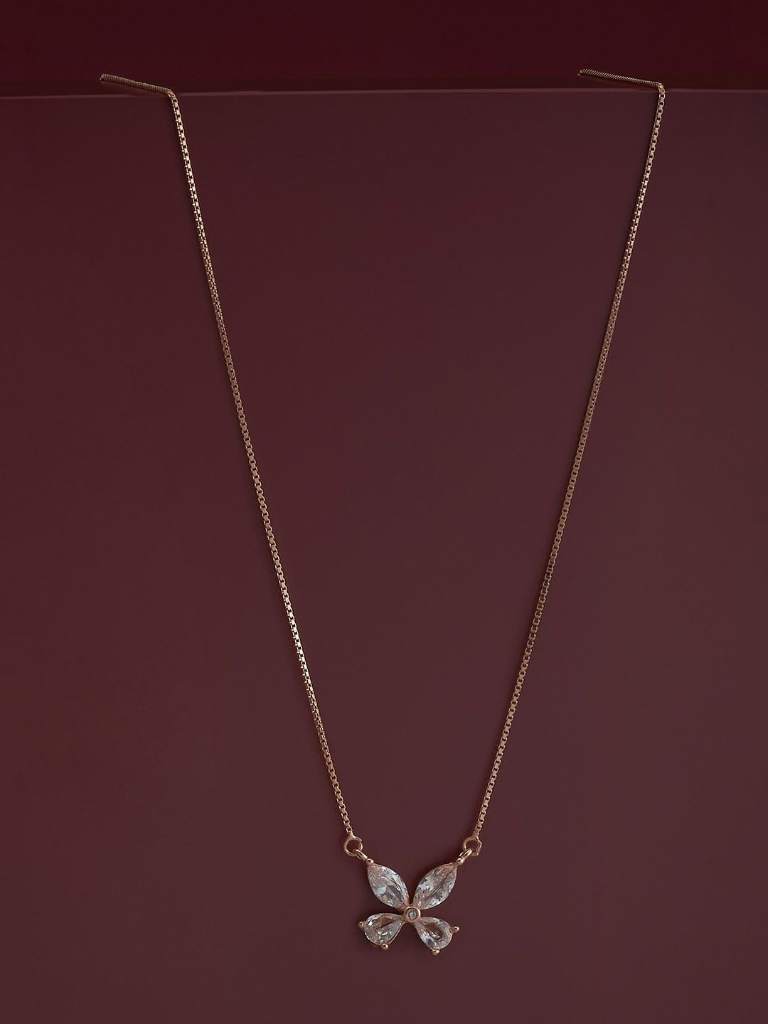 Kushal's Fashion Jewellery 92.5 Silver Rose Gold Plated Cubic Zircon Studded Pendant Chain
Kushal's Fashion Jewellery 92.5 Silver Rose Gold Plated Cubic Zircon Studded Pendant Chain
