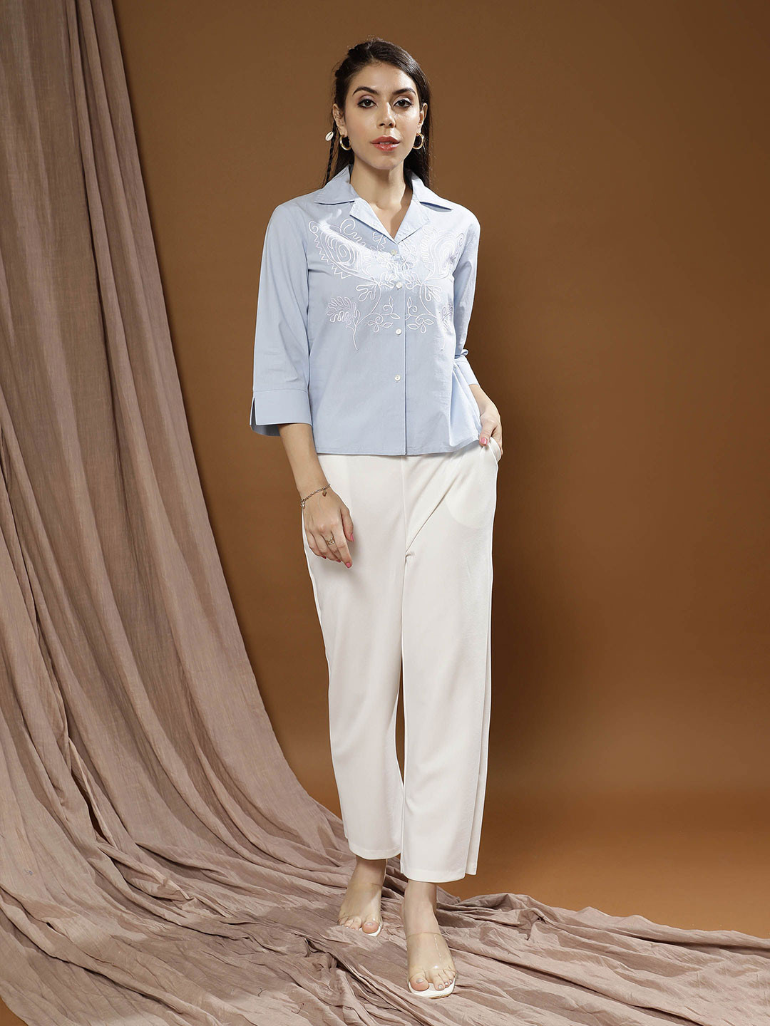 Boho By Athena Women Relaxed Opaque Casual Shirt, Blue
Boho By Athena Women Relaxed Opaque Casual Shirt, Blue