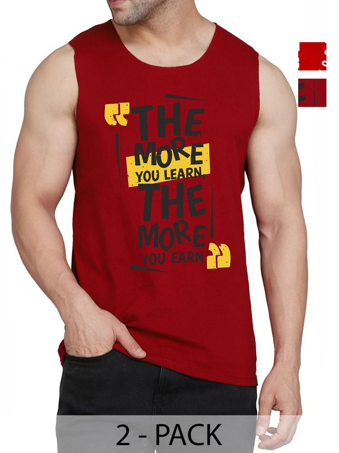 WOOSTRO Men Pack Of 2 Typography Printed Round Neck Cotton Slim Fit T-shirts, Red
WOOSTRO Men Pack Of 2 Typography Printed Round Neck Cotton Slim Fit T-shirts, Red