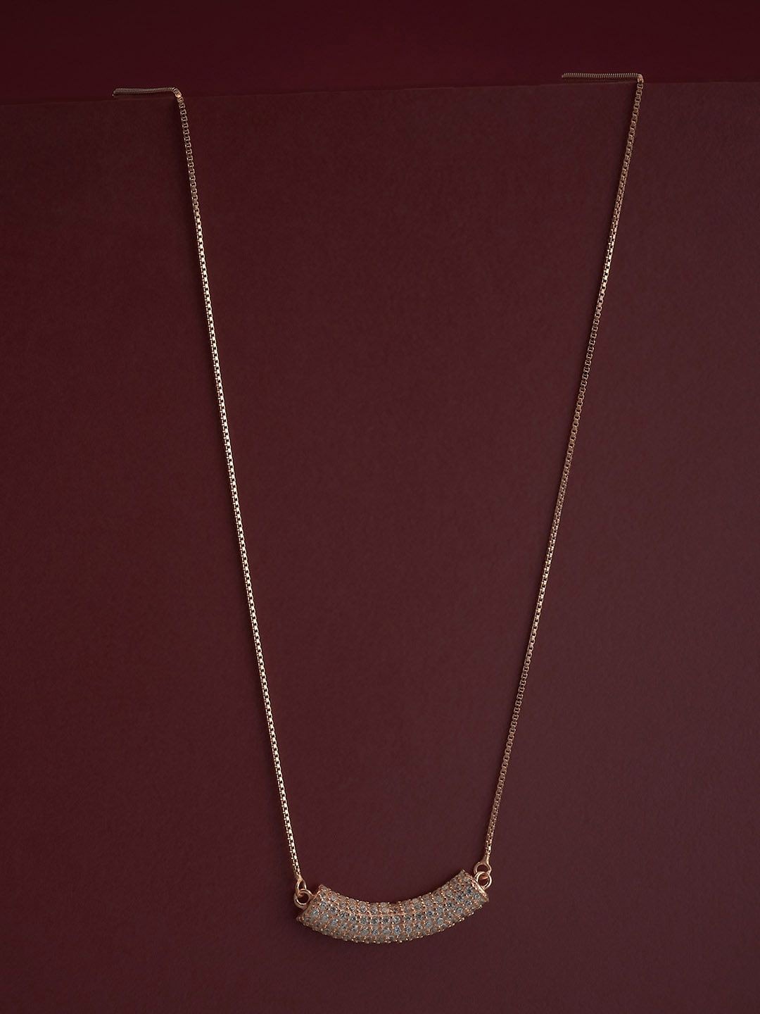 Kushal's Fashion Jewellery 92.5 Silver Rose Gold Plated Zircon Studded Necklace & Chain
Kushal's Fashion Jewellery 92.5 Silver Rose Gold Plated Zircon Studded Necklace & Chain