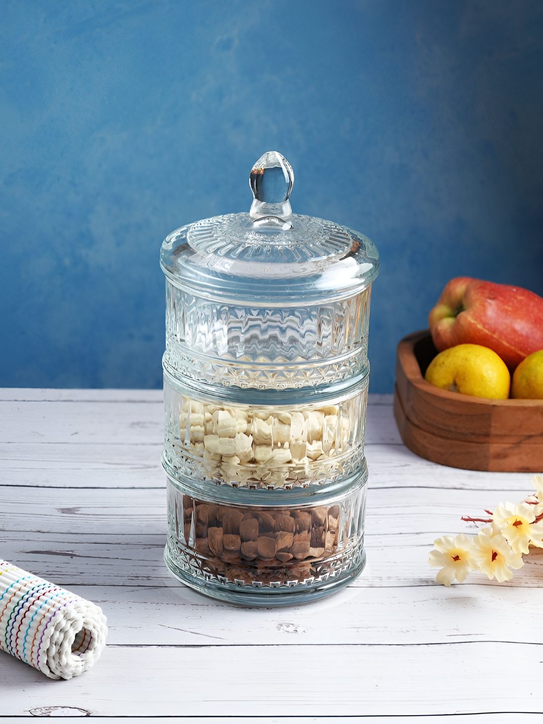 Aura Transparent 3 Pieces Tower Designed Glass Brick Shaped Serving Bowls-400 ml Each
Aura Transparent 3 Pieces Tower Designed Glass Brick Shaped Serving Bowls-400 ml Each