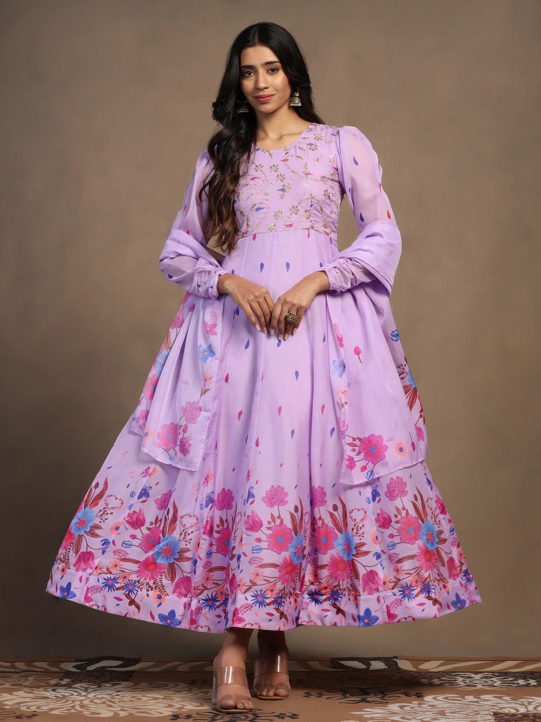 Moda Rapido Women Floral Printed Regular Kurta with Trousers & With Dupatta, Lavender
Moda Rapido Women Floral Printed Regular Kurta with Trousers & With Dupatta, Lavender