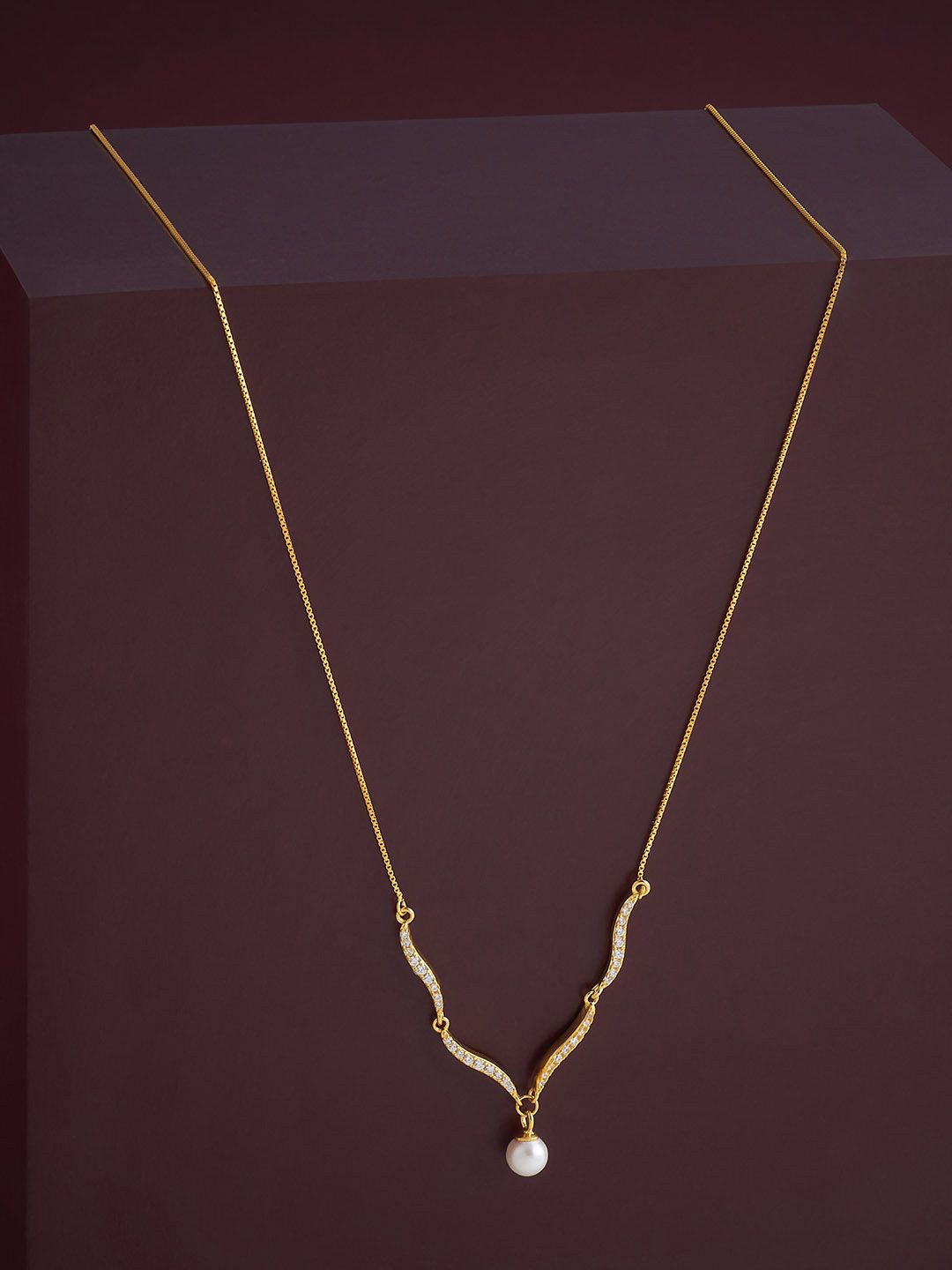 Kushal's Fashion Jewellery 92.5 Silver Gold Plated Cubic Zircon Studded Pendant Chain
Kushal's Fashion Jewellery 92.5 Silver Gold Plated Cubic Zircon Studded Pendant Chain