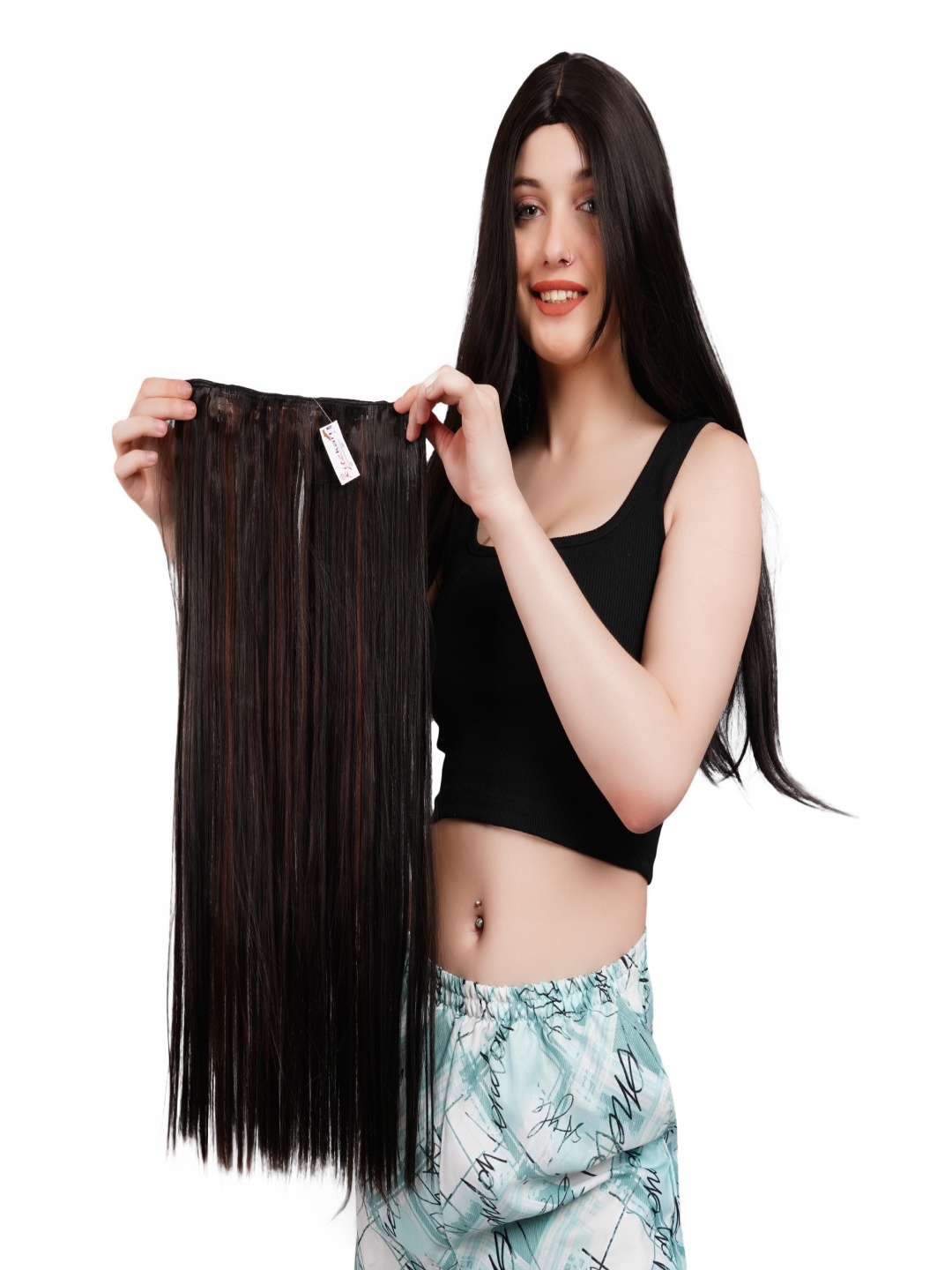 RITZKART Clip In Straight Locks Hair Extension - Black With Maroon Highlight - 25 Inch
RITZKART Clip In Straight Locks Hair Extension - Black With Maroon Highlight - 25 Inch