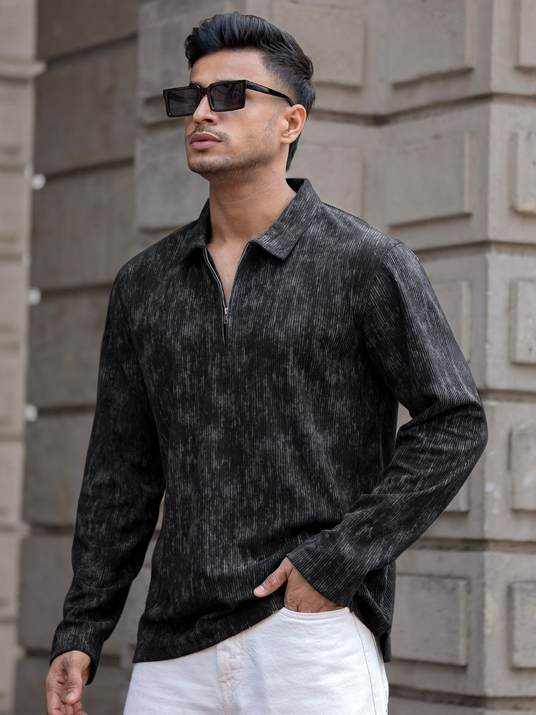 Powerlook Men Polo Collar T-shirt, Black
Powerlook Men Polo Collar T-shirt, Black