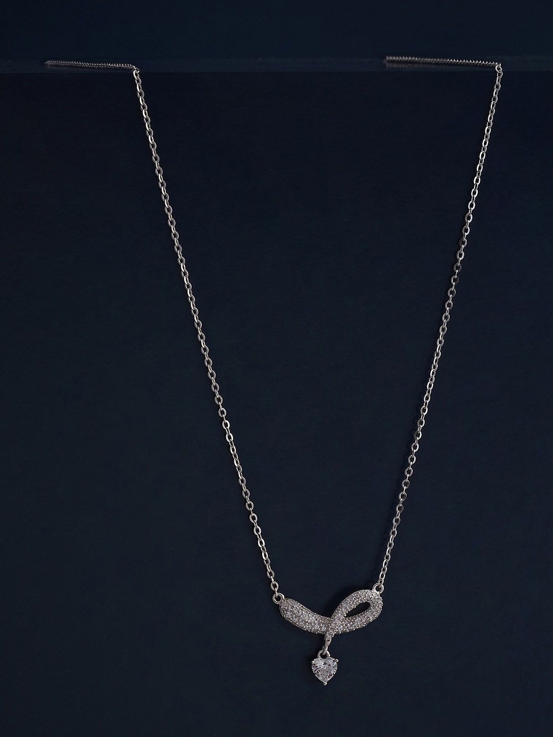 Kushal's Fashion Jewellery 92.5 Silver Rhodium Plated Cubic Zircon Studded Pendant Chain
Kushal's Fashion Jewellery 92.5 Silver Rhodium Plated Cubic Zircon Studded Pendant Chain
