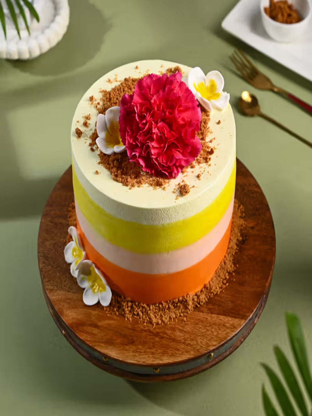 Floweraura Butterscotch Flavor Eggless Round Silky Smooth Fresh Tropical Cake - 1 kg, Yellow
Floweraura Butterscotch Flavor Eggless Round Silky Smooth Fresh Tropical Cake - 1 kg, Yellow