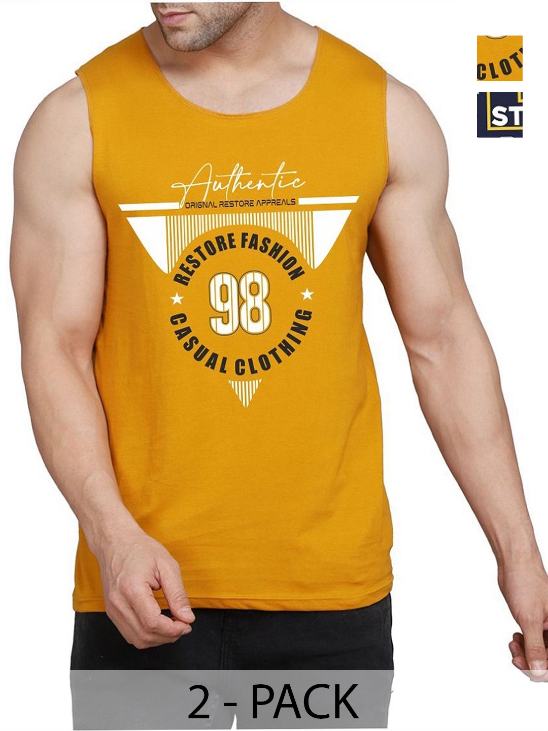 WOOSTRO Men Pack Of 2 Typography Printed Round Neck Cotton Slim Fit T-shirts, Mustard
WOOSTRO Men Pack Of 2 Typography Printed Round Neck Cotton Slim Fit T-shirts, Mustard