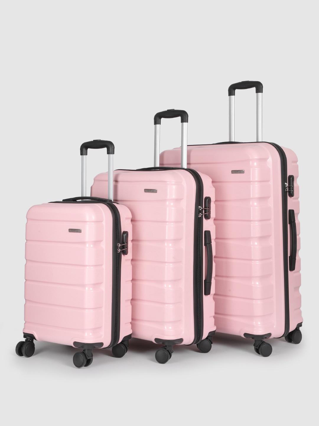 Teakwood Leathers India Set of 3 360-Degree Rotation Hard Sided Trolley Bag-191L, Pink
Teakwood Leathers India Set of 3 360-Degree Rotation Hard Sided Trolley Bag-191L, Pink