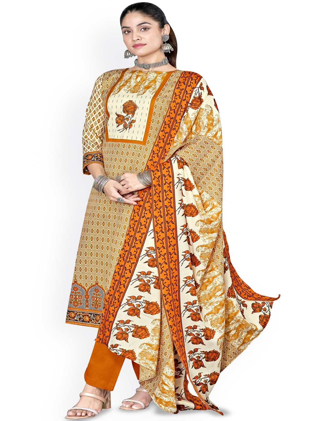 DRAVINAM Trends Ethnic Motifs Printed Unstitched Dress Material, Mustard
DRAVINAM Trends Ethnic Motifs Printed Unstitched Dress Material, Mustard