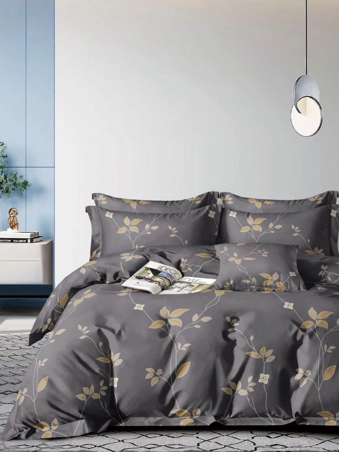 Bajo's Grey & Brown Floral Printed Cotton 300 TC Queen Bedsheet Set 2.25 m X 2.50 m
Bajo's Grey & Brown Floral Printed Cotton 300 TC Queen Bedsheet Set 2.25 m X 2.50 m