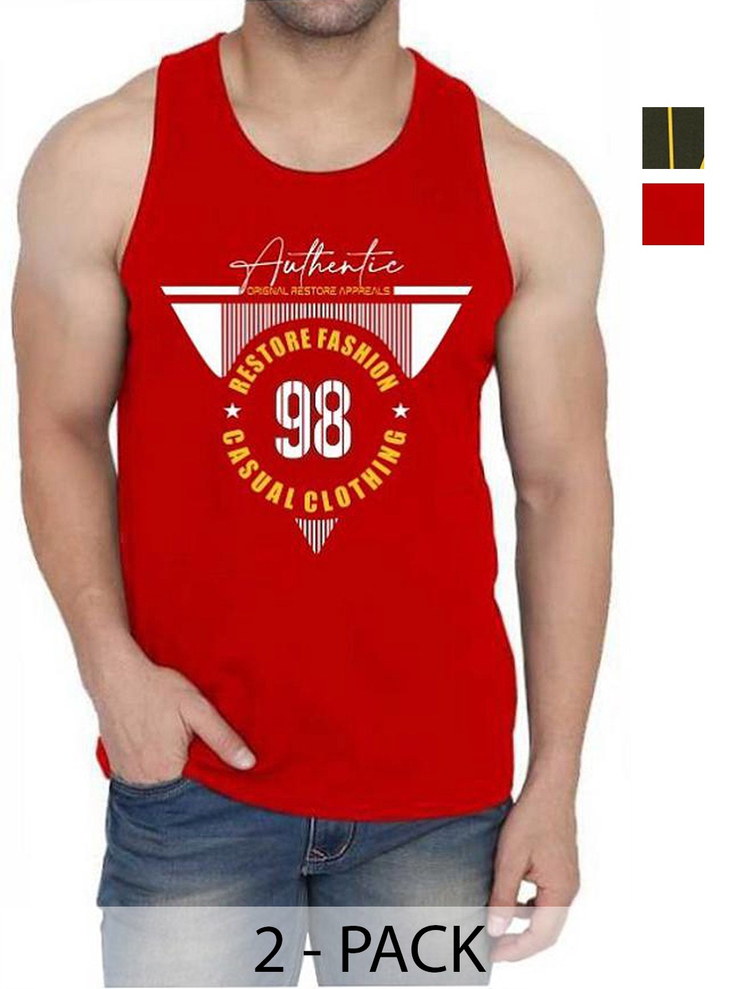 WOOSTRO Men Pack Of 2 Typography Printed Round Neck Cotton Slim Fit T-shirts, Red
WOOSTRO Men Pack Of 2 Typography Printed Round Neck Cotton Slim Fit T-shirts, Red