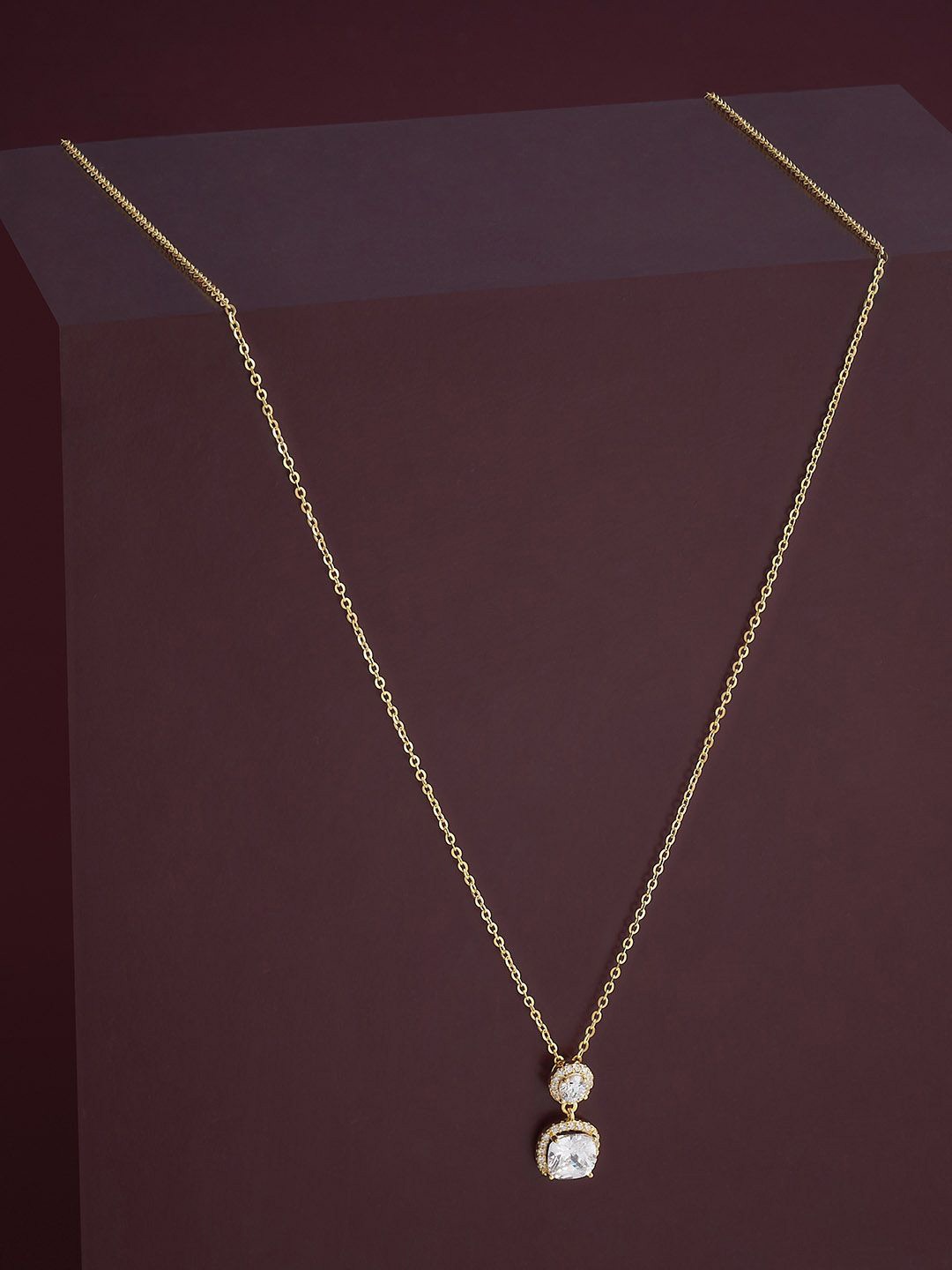 Kushal's Fashion Jewellery 92.5 Silver Gold Plated Cubic Zircon Studded Pendant Chain
Kushal's Fashion Jewellery 92.5 Silver Gold Plated Cubic Zircon Studded Pendant Chain