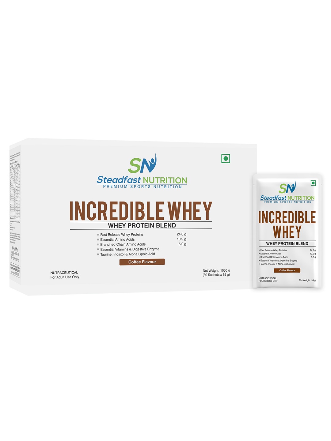 Incredible Whey Protein Blend For An Incredible You Coffee 30 Sachets 1050g, Coffee brown
Incredible Whey Protein Blend For An Incredible You Coffee 30 Sachets 1050g, Coffee brown