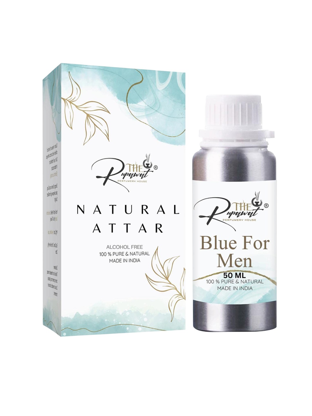THE RUPAWAT Perfumery House Blue For Men Natural & Alcohol Free Attar - 50 ml, Transparent
THE RUPAWAT Perfumery House Blue For Men Natural & Alcohol Free Attar - 50 ml, Transparent