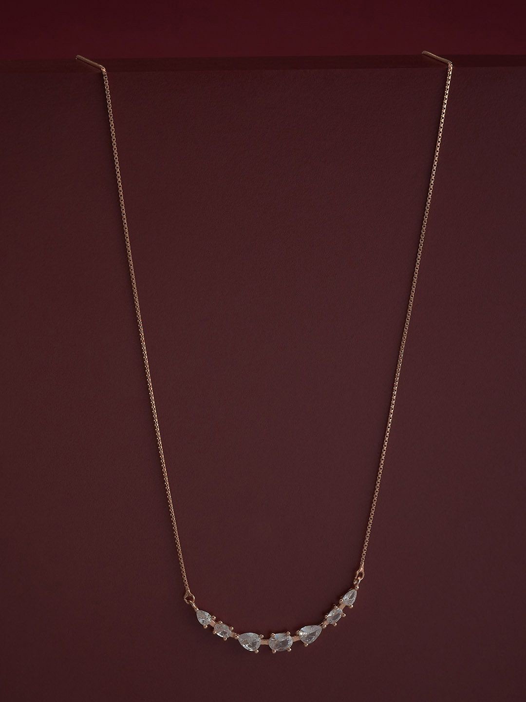 Kushal's Fashion Jewellery 92.5 Silver Rose Gold Plated Cubic Zircon Studded Pendant Chain
Kushal's Fashion Jewellery 92.5 Silver Rose Gold Plated Cubic Zircon Studded Pendant Chain