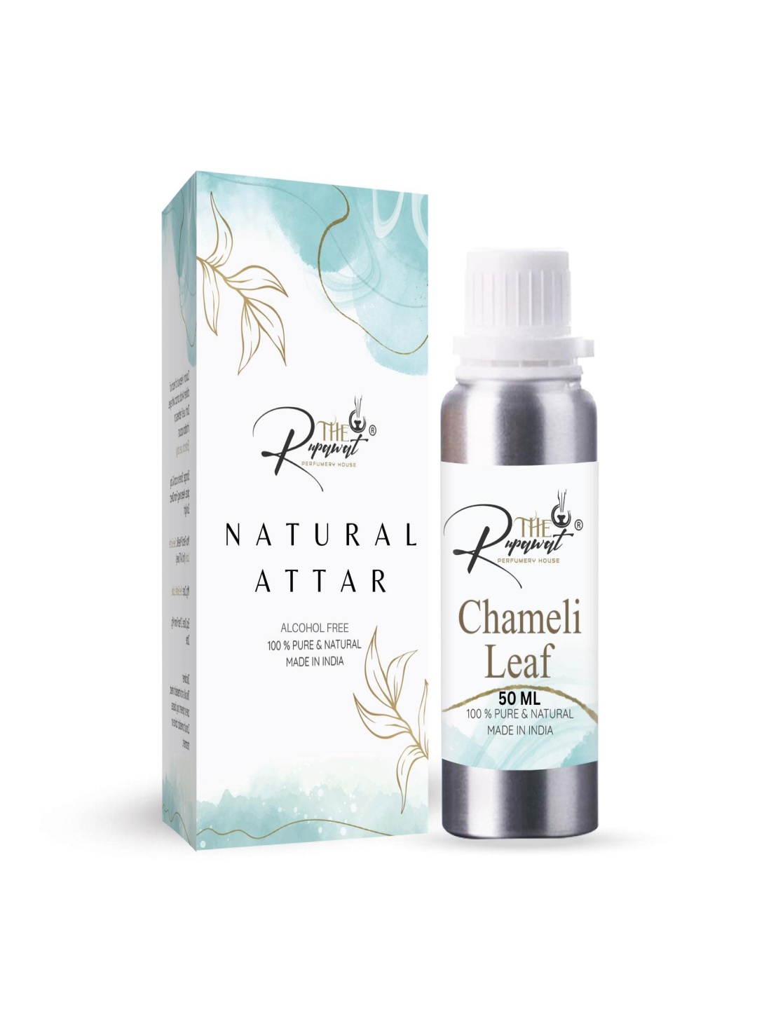 THE RUPAWAT Perfumery House Chameli Leaf Natural & Alcohol Free Attar - 50 ml, Transparent
THE RUPAWAT Perfumery House Chameli Leaf Natural & Alcohol Free Attar - 50 ml, Transparent