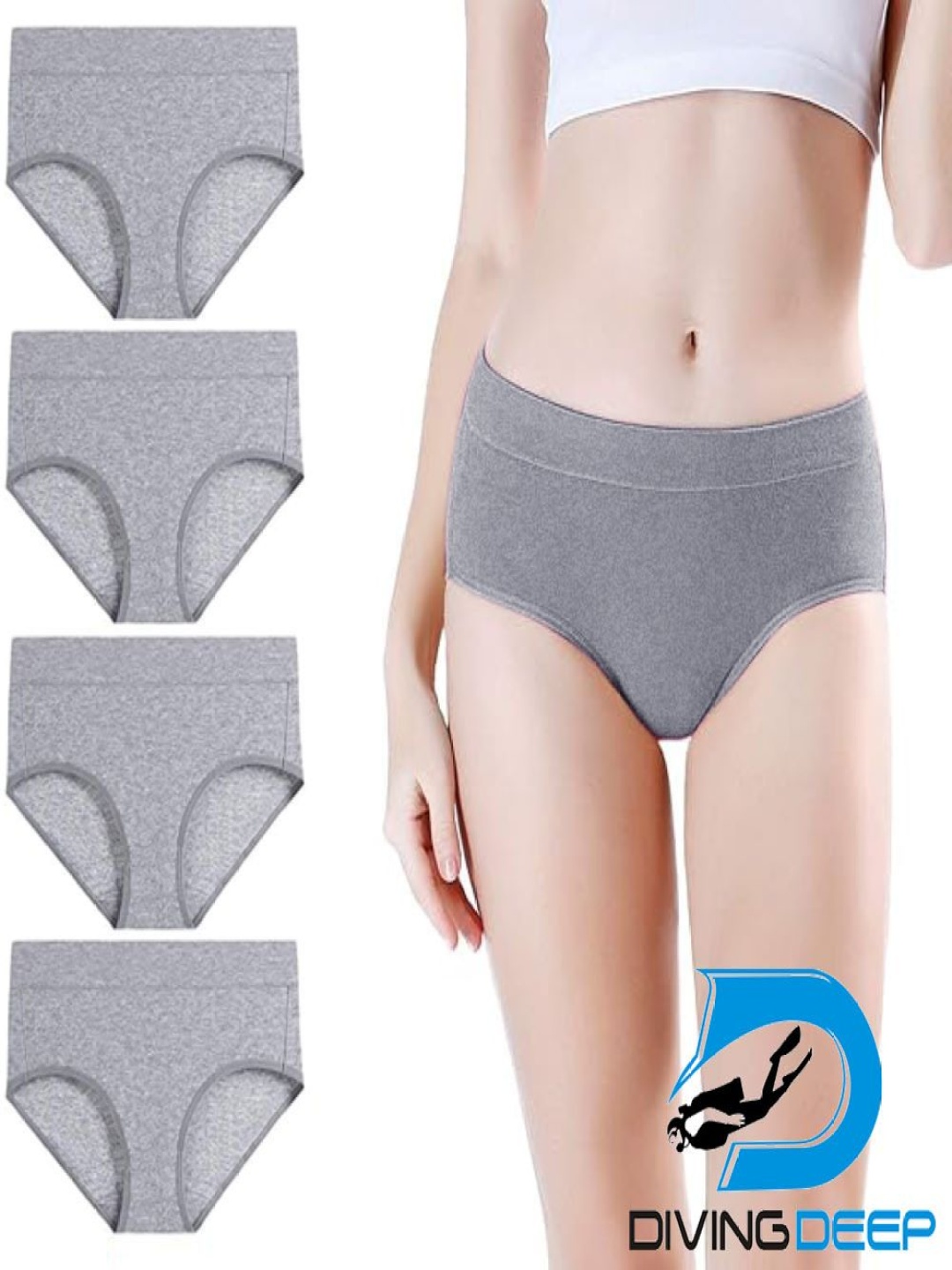 Diving Deep Pack Of 4 Cotton Mid-Rise Hipster Briefs DD332 G4 HR 1_4 PC_M, Grey
Diving Deep Pack Of 4 Cotton Mid-Rise Hipster Briefs DD332 G4 HR 1_4 PC_M, Grey