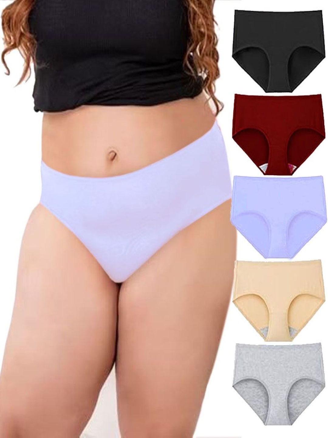 Diving Deep Pack Of 5 Cotton Hipster Briefs DD302 B, M, 47, S, G New Pant_ies_5 PC_M, Black
Diving Deep Pack Of 5 Cotton Hipster Briefs DD302 B, M, 47, S, G New Pant_ies_5 PC_M, Black