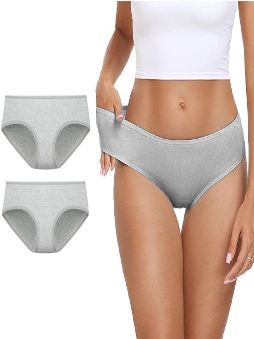 Diving Deep Pack Of 3 Cotton Mid-Rise Hipster Briefs DD200 G3 New Pant_ies_3 PC_3XL, Grey
Diving Deep Pack Of 3 Cotton Mid-Rise Hipster Briefs DD200 G3 New Pant_ies_3 PC_3XL, Grey