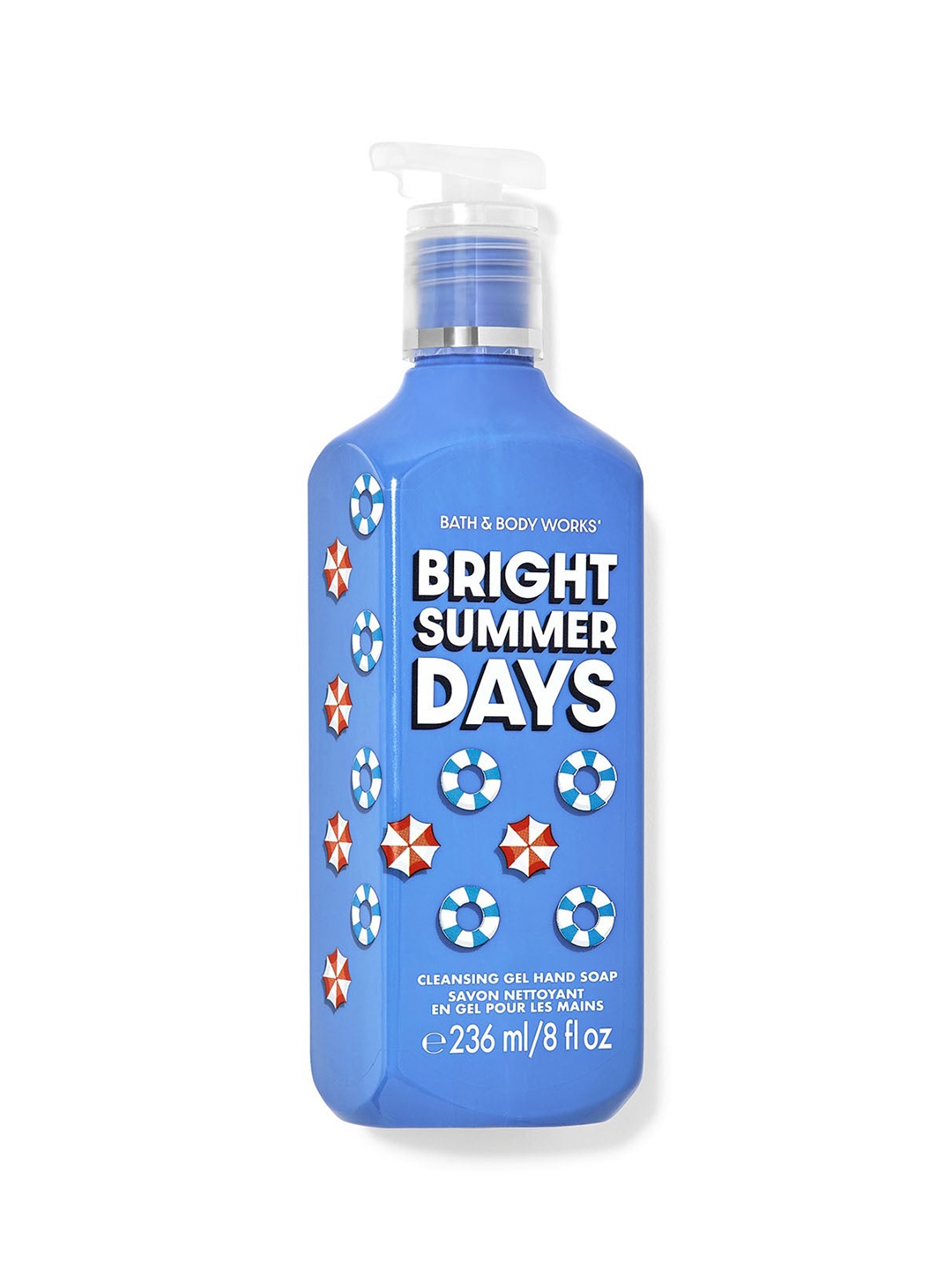 Bath & Body Works Bright Summer Days Cleansing Gel Hand Soap with Aloe & Shea - 236 ml, Blue
Bath & Body Works Bright Summer Days Cleansing Gel Hand Soap with Aloe & Shea - 236 ml, Blue