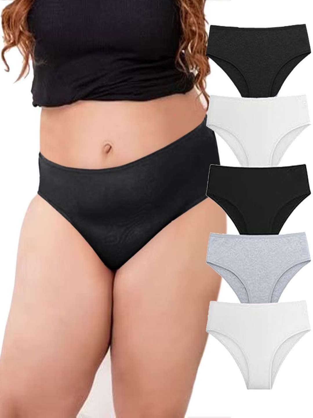 Diving Deep Pack Of 5 Cotton Mid-Rise Hipster Briefs DD287 B2, W2, G New Pant_ies_5 PC_M, Black
Diving Deep Pack Of 5 Cotton Mid-Rise Hipster Briefs DD287 B2, W2, G New Pant_ies_5 PC_M, Black