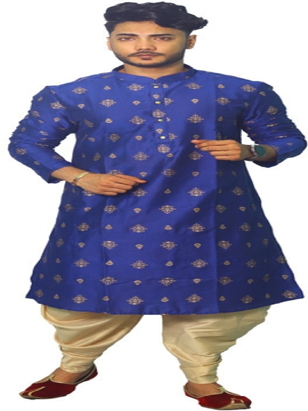 House of Aqss Ethnic Motifs Printed Mandarin Collar Straight Kurta With Dhoti Pants, Blue
House of Aqss Ethnic Motifs Printed Mandarin Collar Straight Kurta With Dhoti Pants, Blue