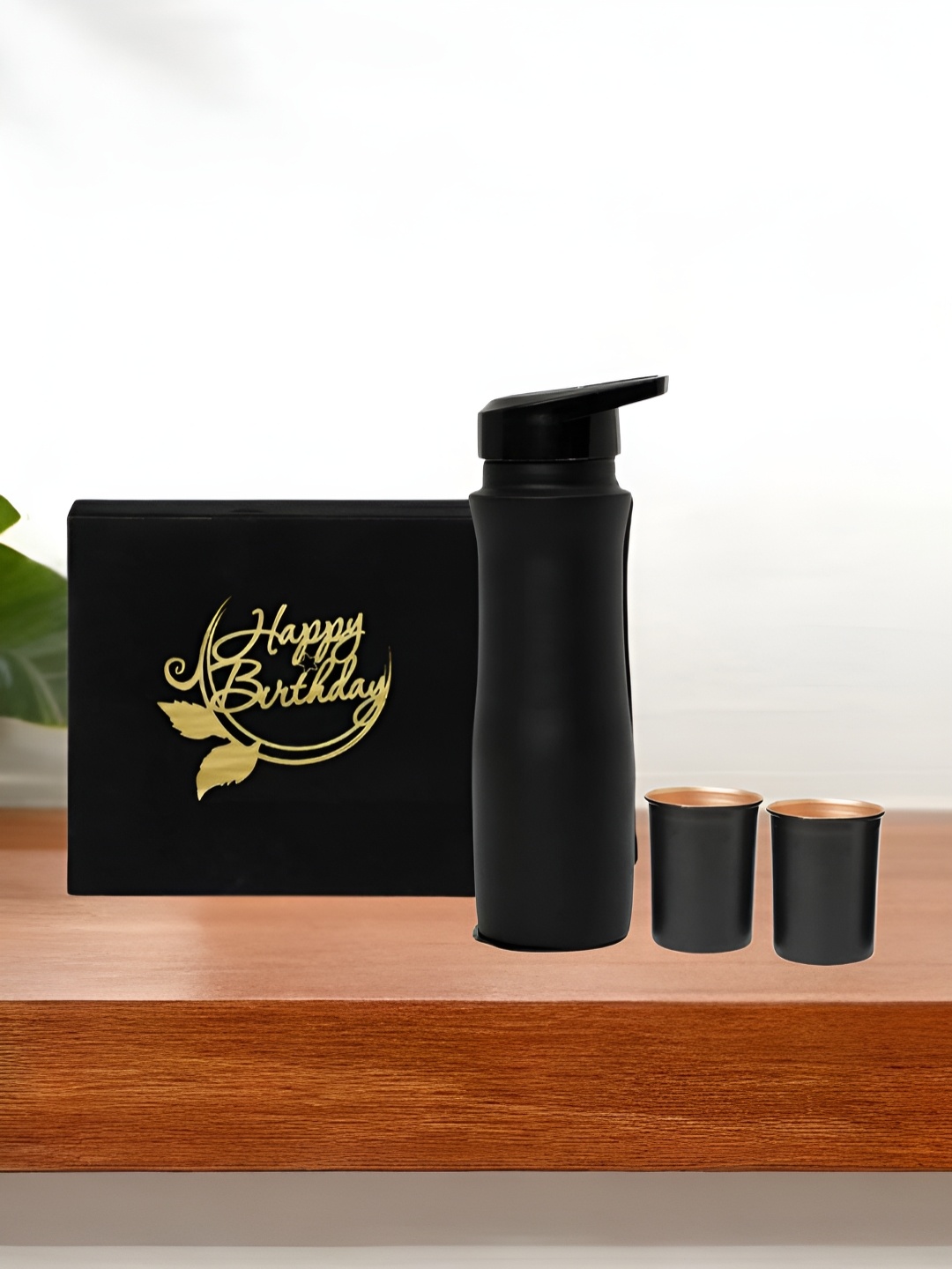 INTERNATIONAL GIFT Black 3 Pieces Pure Copper Water Bottle With Glass Set Velvet Box & Bag
INTERNATIONAL GIFT Black 3 Pieces Pure Copper Water Bottle With Glass Set Velvet Box & Bag