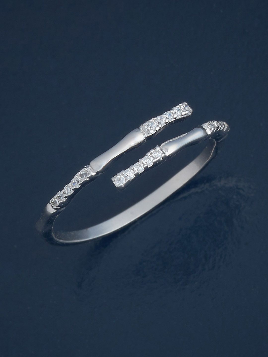 Kushal's Fashion Jewellery Sterling Silver Rhodium-Plated CZ Studded Temple Finger Ring
Kushal's Fashion Jewellery Sterling Silver Rhodium-Plated CZ Studded Temple Finger Ring