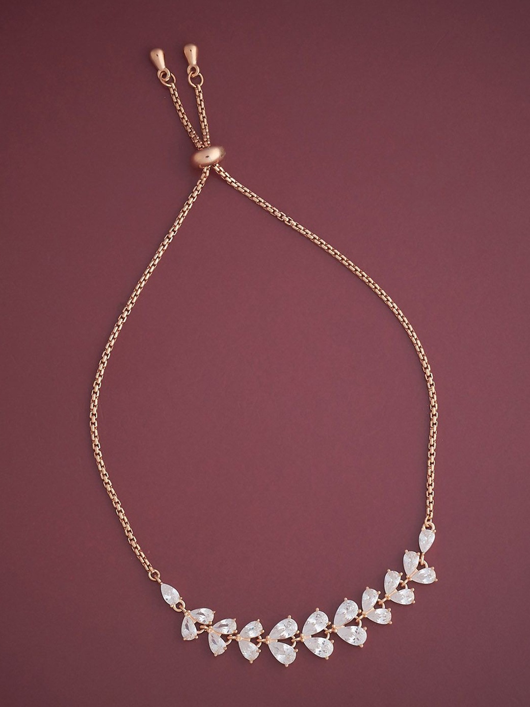 Kushal's Fashion Jewellery 92.5 Sterling Silver Rose Gold-Plated Cubic Zirconia Bracelet
Kushal's Fashion Jewellery 92.5 Sterling Silver Rose Gold-Plated Cubic Zirconia Bracelet