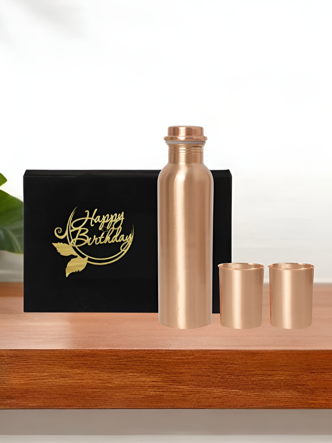 INTERNATIONAL GIFT 3 Pieces Pure Copper Water Bottle With Glass Set Velvet Box & Bag 950ml
INTERNATIONAL GIFT 3 Pieces Pure Copper Water Bottle With Glass Set Velvet Box & Bag 950ml