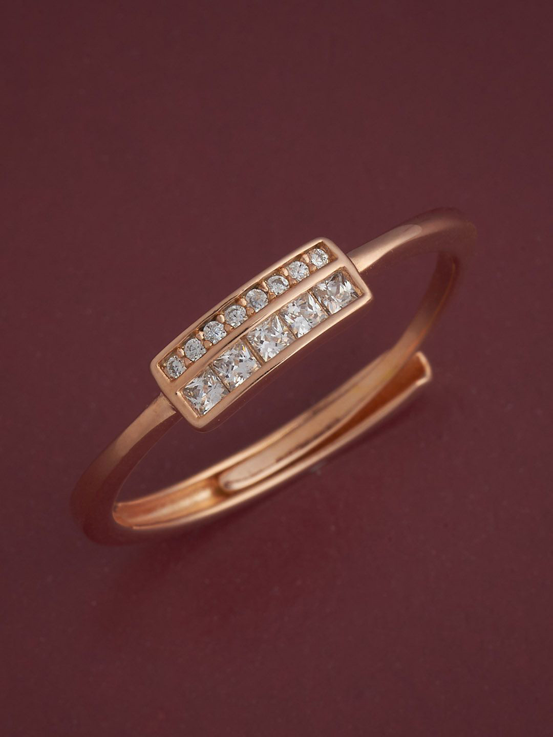 Kushal's Fashion Jewellery Sterling Silver Rose Gold-Plated CZ Studded Temple Finger Ring
Kushal's Fashion Jewellery Sterling Silver Rose Gold-Plated CZ Studded Temple Finger Ring