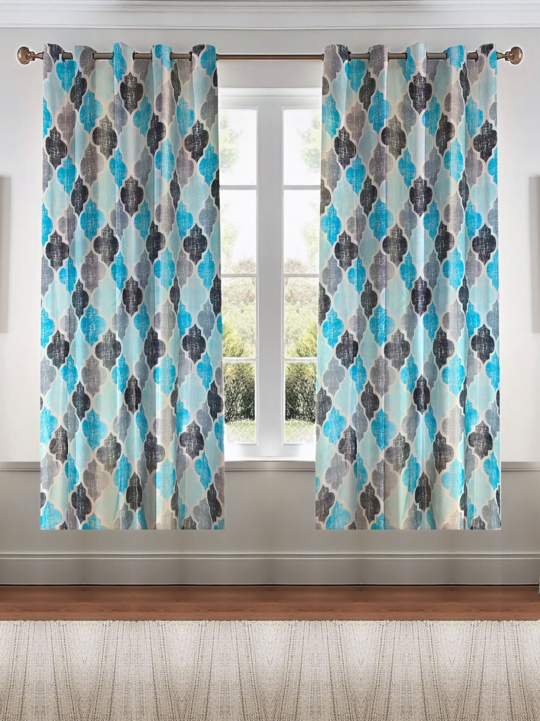 Kanodia Poly Fab Blue And White 2 Pieces Printed Premium Room Darkening Window Curtains
Kanodia Poly Fab Blue And White 2 Pieces Printed Premium Room Darkening Window Curtains