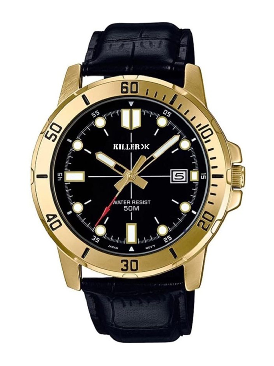 Killer Men Dial & Leather Wrap Around Analogue Watch Timewear 7007 Golden Black Edition
Killer Men Dial & Leather Wrap Around Analogue Watch Timewear 7007 Golden Black Edition