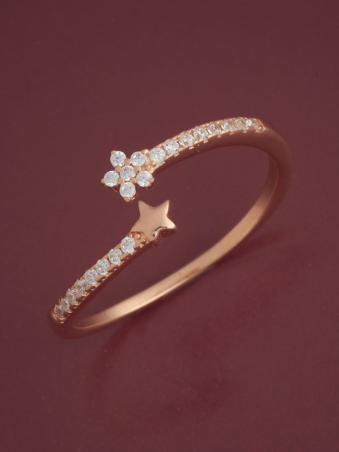 Kushal's Fashion Jewellery Sterling Silver Rose Gold-Plated CZ Studded Temple Finger Ring
Kushal's Fashion Jewellery Sterling Silver Rose Gold-Plated CZ Studded Temple Finger Ring