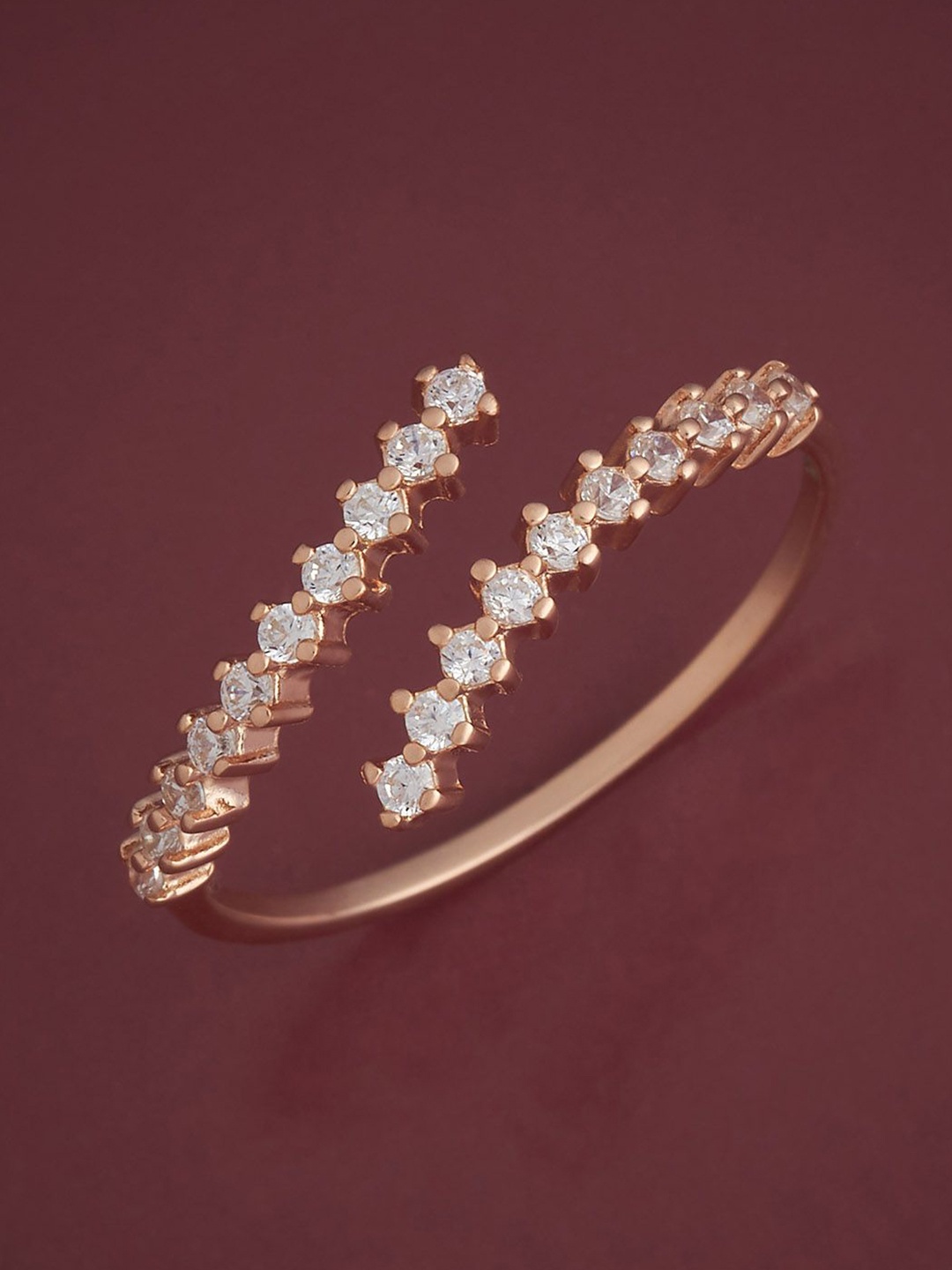 Kushal's Fashion Jewellery Sterling Silver Rose Gold-Plated CZ Studded Temple Finger Ring
Kushal's Fashion Jewellery Sterling Silver Rose Gold-Plated CZ Studded Temple Finger Ring