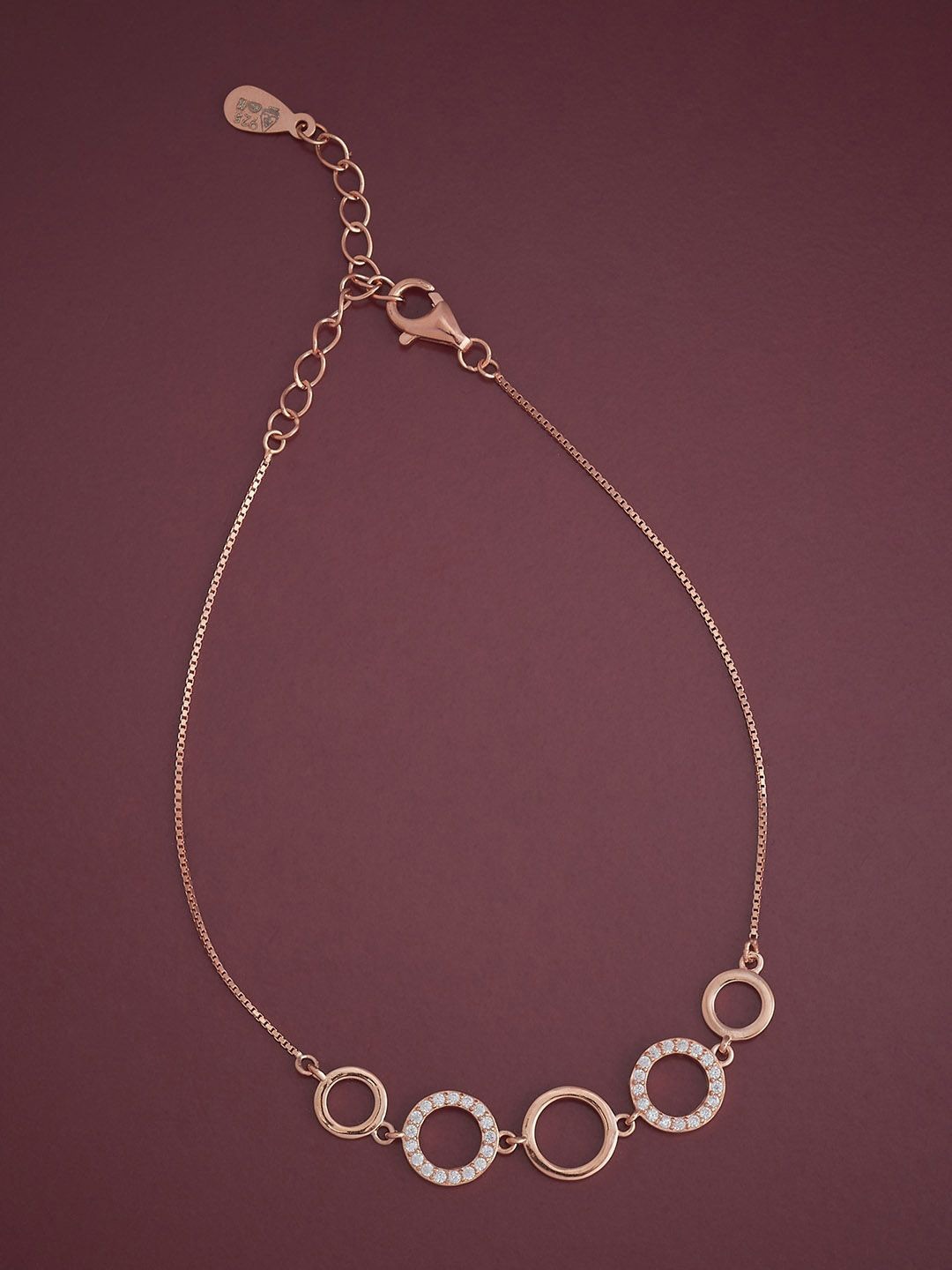 Kushal's Fashion Jewellery 92.5 Sterling Silver Rose Gold-Plated Cubic Zirconia Bracelet
Kushal's Fashion Jewellery 92.5 Sterling Silver Rose Gold-Plated Cubic Zirconia Bracelet