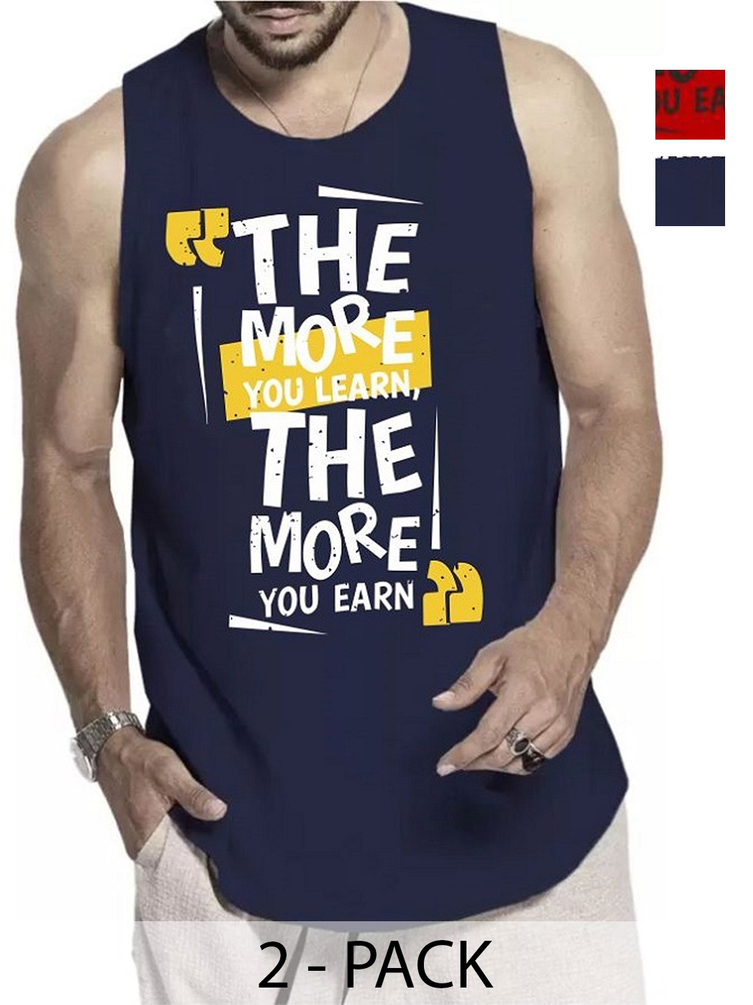 WOOSTRO Men Pack Of 2 Typography Printed Round Neck Cotton Slim Fit T-shirts, Navy blue
WOOSTRO Men Pack Of 2 Typography Printed Round Neck Cotton Slim Fit T-shirts, Navy blue