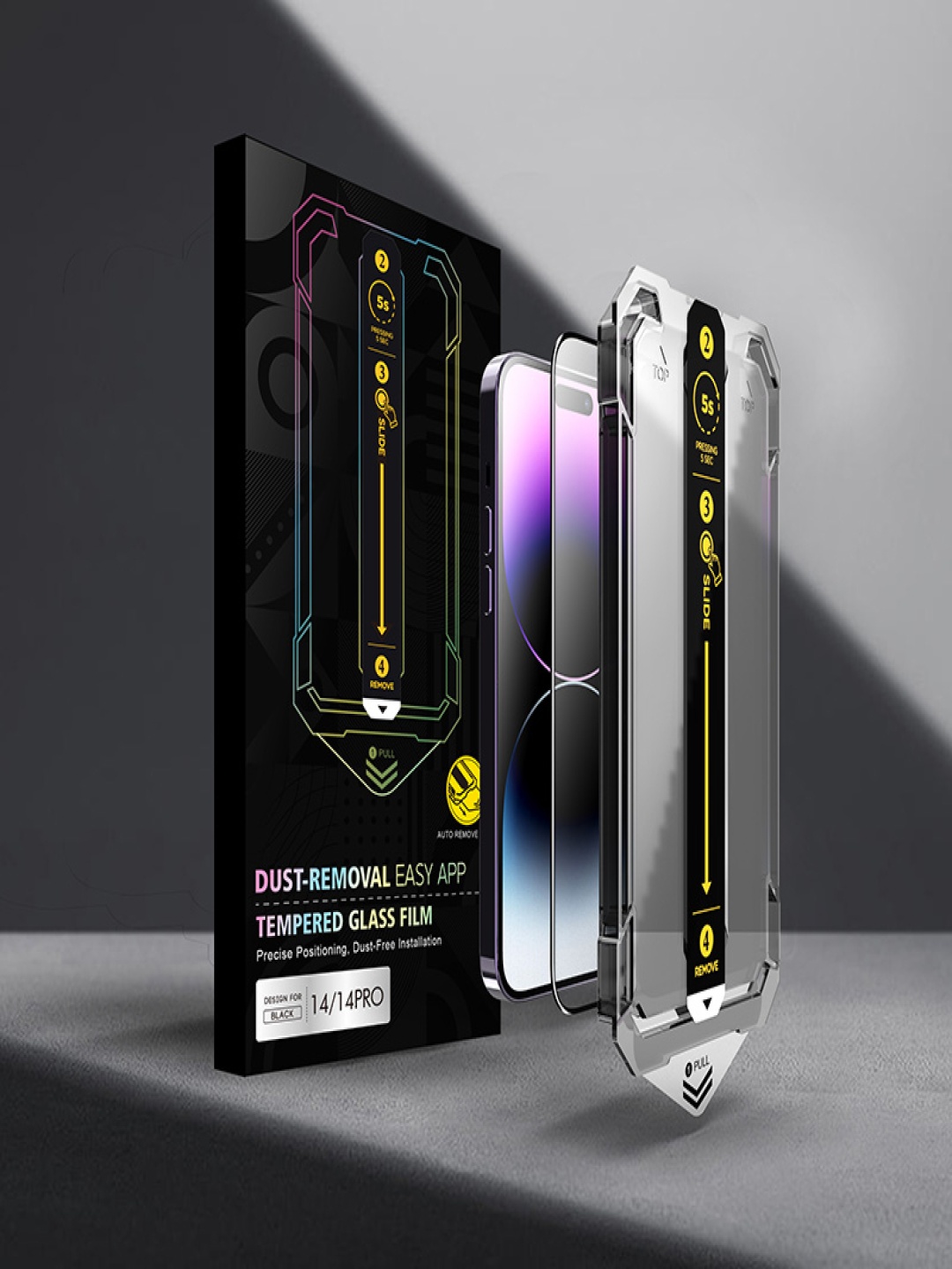 Luxury Kase Solid iPhone 11Magic Box Easy Applicator Tempered Glass Screen Protector, Transparent
Luxury Kase Solid iPhone 11Magic Box Easy Applicator Tempered Glass Screen Protector, Transparent