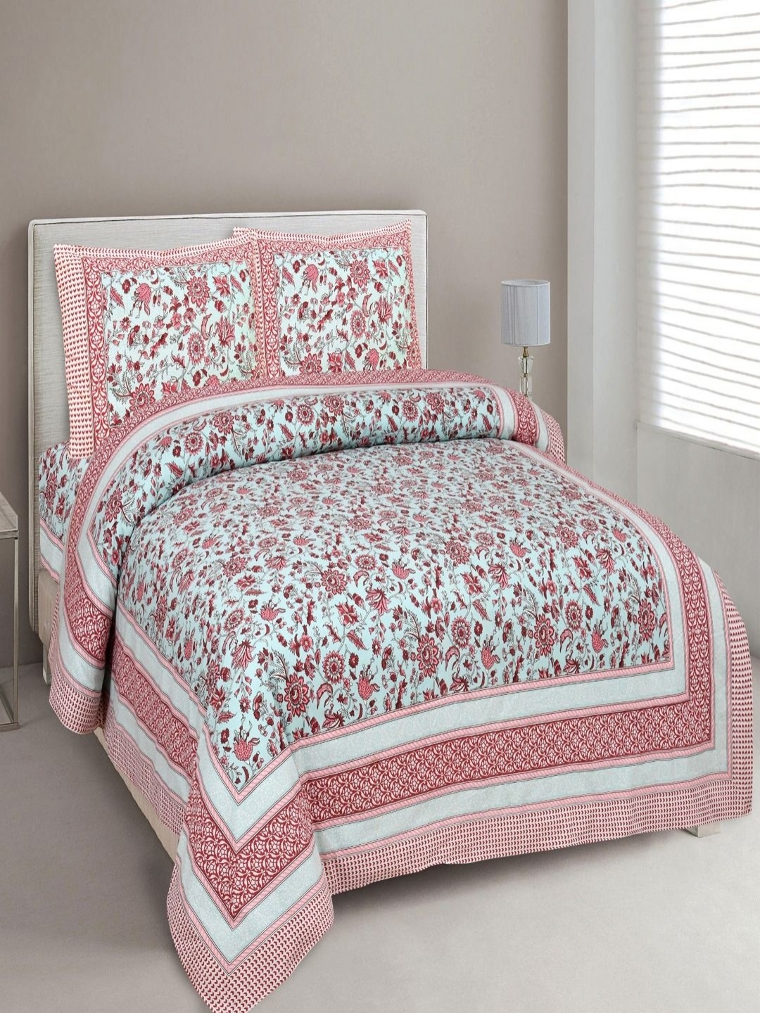 Myntra Elegant Homes Blue Printed Pure Cotton 180 TC King Bedsheet Set 2.74 m x 2.54 m
Myntra Elegant Homes Blue Printed Pure Cotton 180 TC King Bedsheet Set 2.74 m x 2.54 m