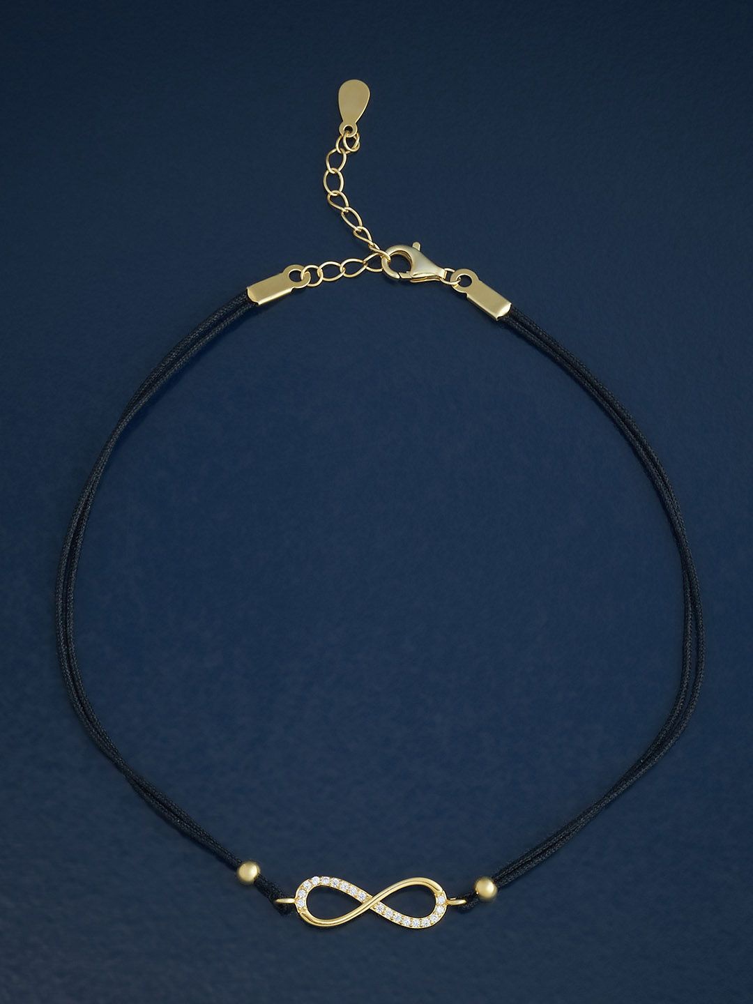 Kushal's Fashion Jewellery 92.5 Sterling Silver Gold-Plated Artificial Stones Anklet
Kushal's Fashion Jewellery 92.5 Sterling Silver Gold-Plated Artificial Stones Anklet