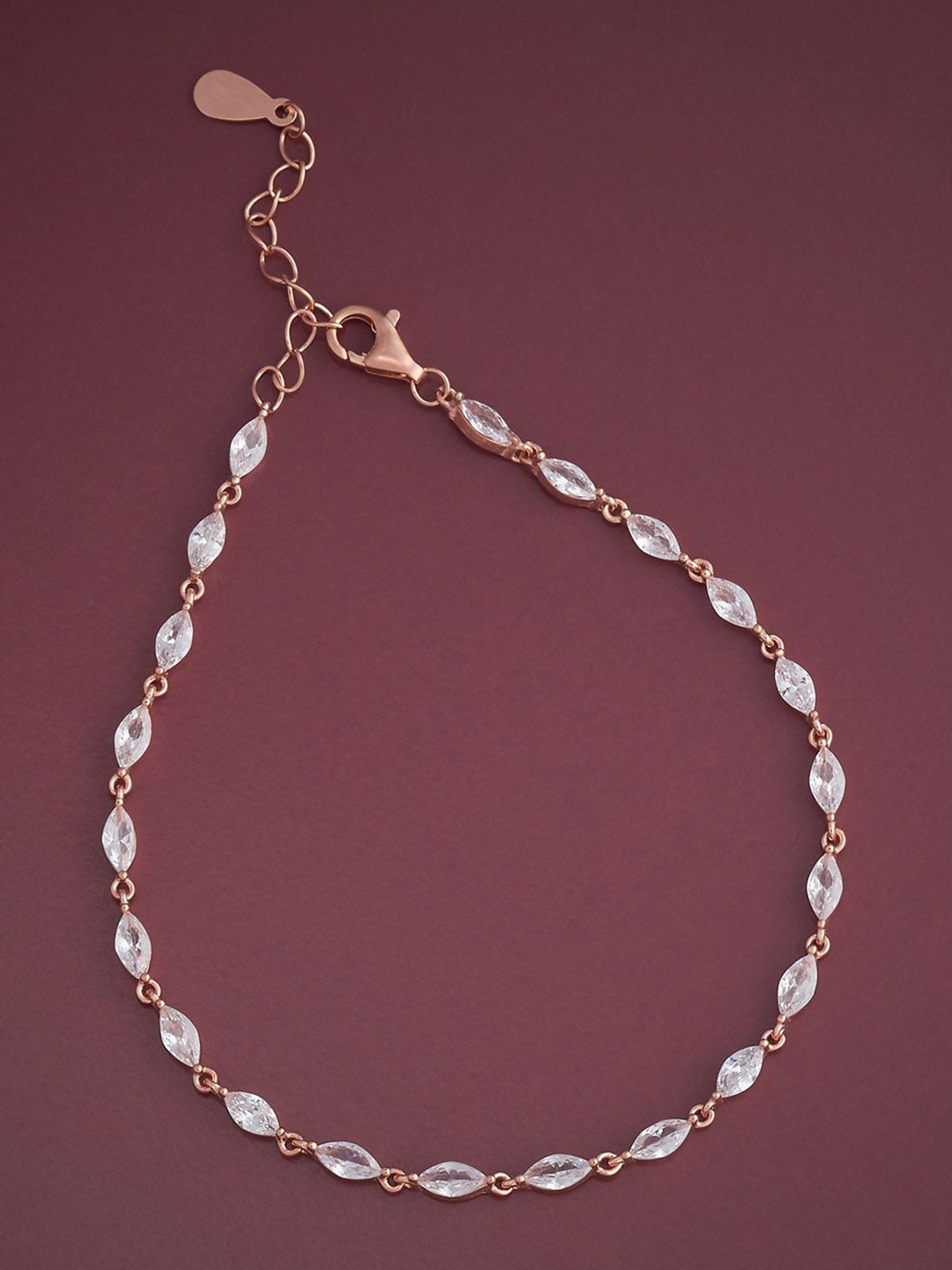 Kushal's Fashion Jewellery 92.5 Sterling Silver Rose Gold-Plated Cubic Zirconia Bracelet
Kushal's Fashion Jewellery 92.5 Sterling Silver Rose Gold-Plated Cubic Zirconia Bracelet