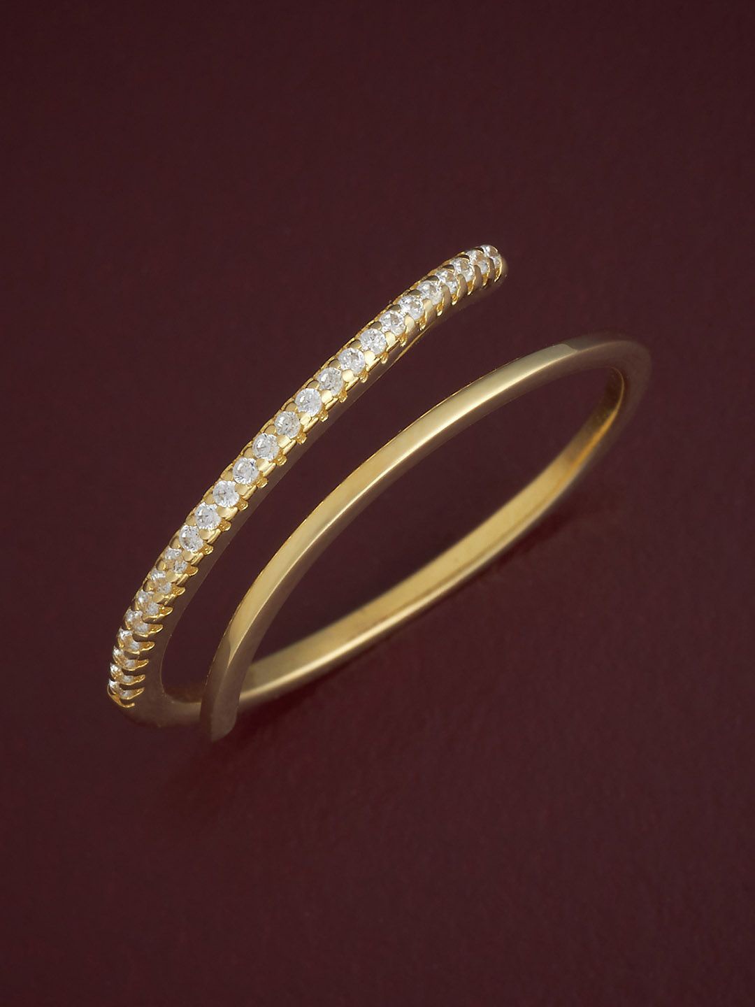 Kushal's Fashion Jewellery Sterling Silver Gold-Plated CZ Studded Temple Finger Ring
Kushal's Fashion Jewellery Sterling Silver Gold-Plated CZ Studded Temple Finger Ring