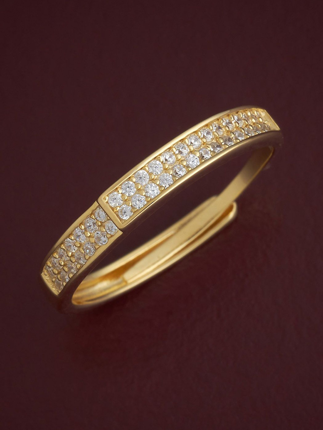 Kushal's Fashion Jewellery Sterling Silver Gold-Plated CZ Studded Temple Finger Ring
Kushal's Fashion Jewellery Sterling Silver Gold-Plated CZ Studded Temple Finger Ring